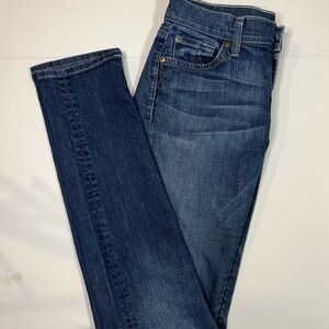 7 for all mankind straight leg blue jeans sz:28